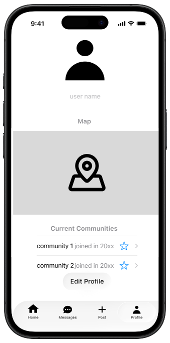 Initial mockup: settings profile